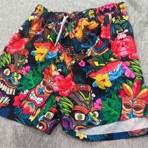 Hardaddy Shorts mens extra large all over print jungle monsters surfing swim